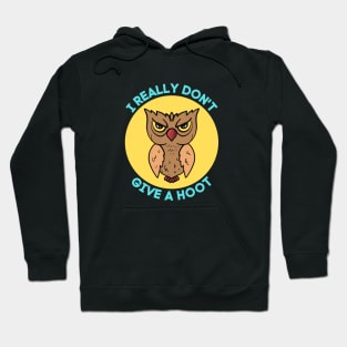 I Really Don't Give A Hoot | Owl Pun Hoodie